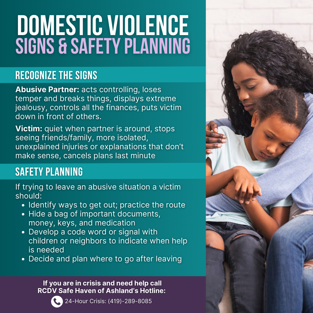 Domestic Violence Signs & Safety Planning